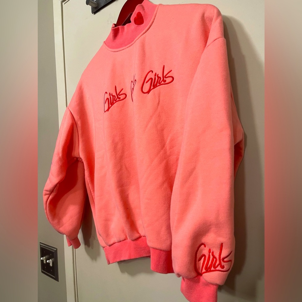 Girls Girls Girls" Embroidered Pullover
